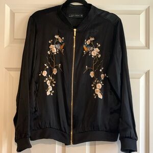 Embroidered bomber jacket